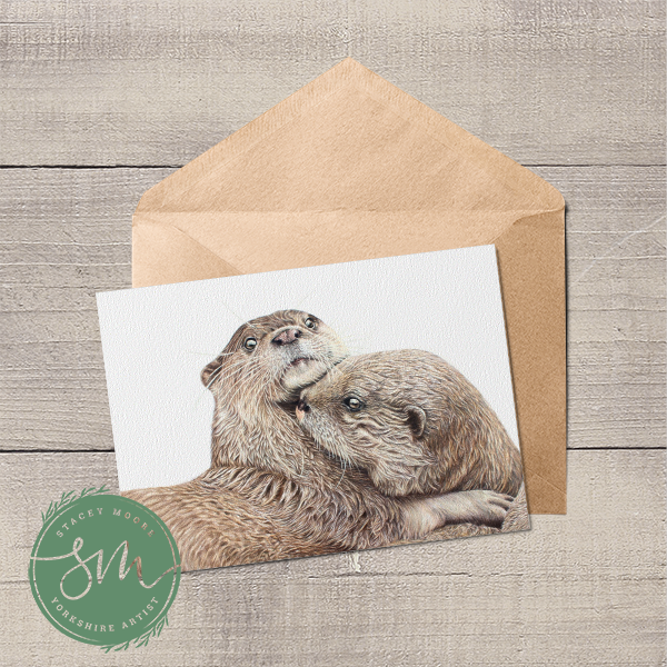 Otters Greetings Card