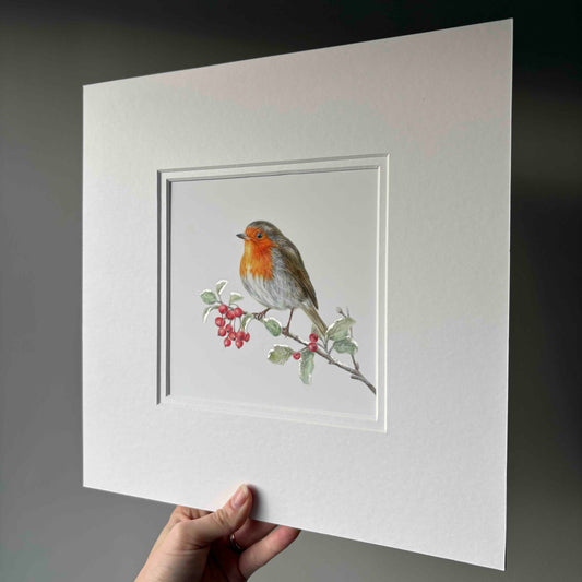 Winter Whisper - Hand Embellished with Platinum Leaf