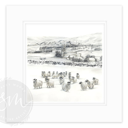 Sheep in Snow