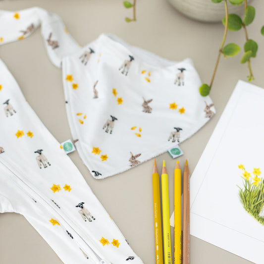 Beautifully Soft Bamboo Lamb Baby Bibs
