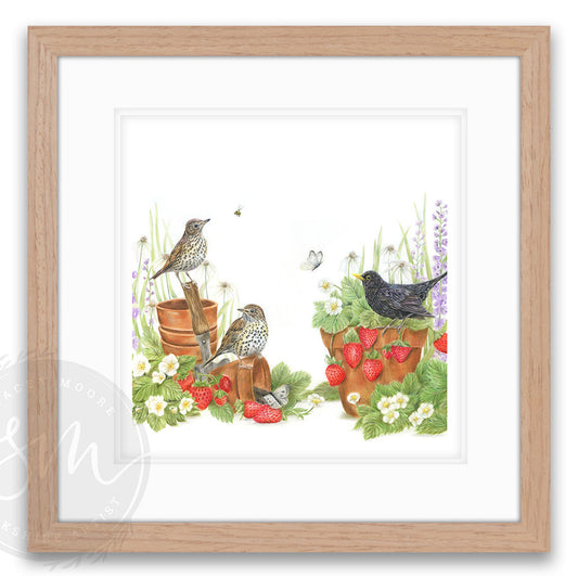 The Strawberry Garden Original Drawing