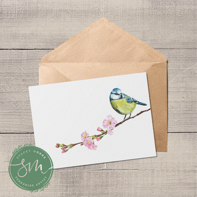 Blue Tit Greetings Card