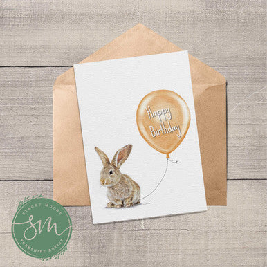 Bunny Happy Birthday Greetings Card