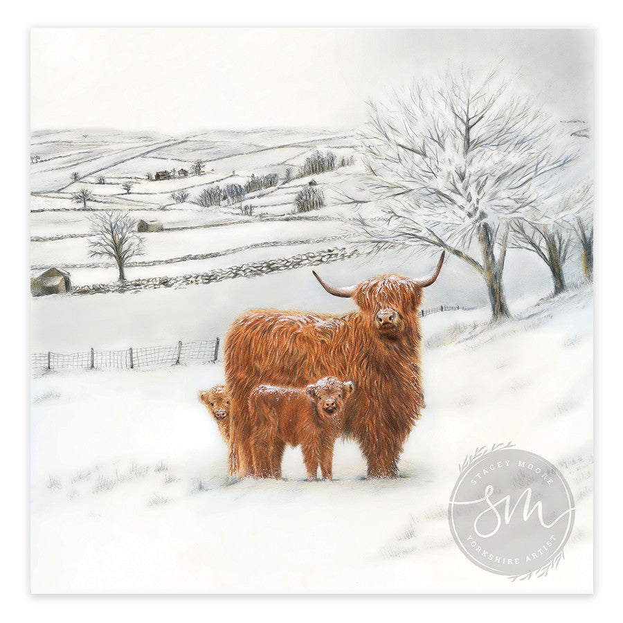 Snowy Dales Highland Retreat Original Drawing