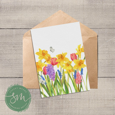 Spring Flowers Greeting Card