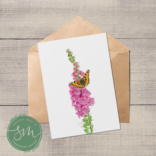 Foxglove Greetings Card
