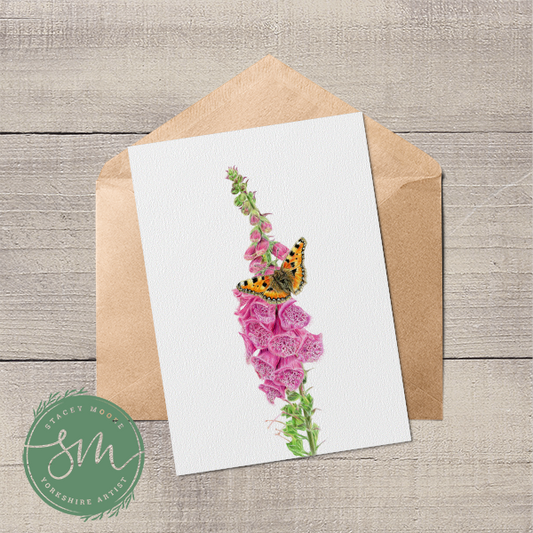 Foxglove Greetings Card