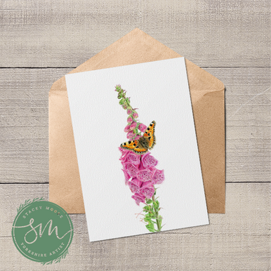 Foxglove Greetings Card