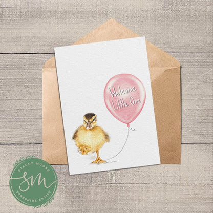 Duckling Welcome Little One Greetings Card