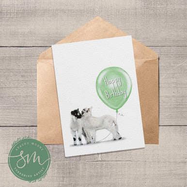 Lambs Happy Birthday Greetings Card