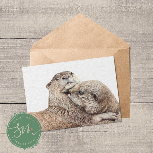 Otters Greetings Card