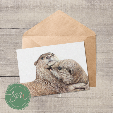 Otters Greetings Card