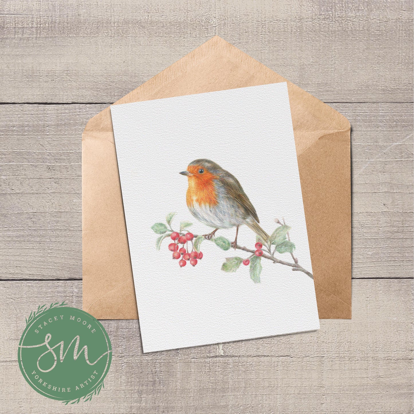 Winter Robin Greetings Card